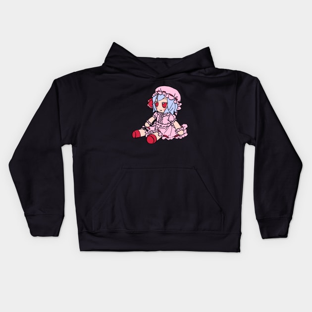 Mudwizard draws mildly cursed long remilia scarlet deka fumo plush / touhou memes Kids Hoodie by mudwizard